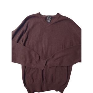 Men's JOS. A. Bank Brown Sweater Medium 100 Percent Pima Cotton‎ Classic Preppy